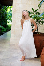 Load image into Gallery viewer, Angel Halter Maxi Dress in Textured White
