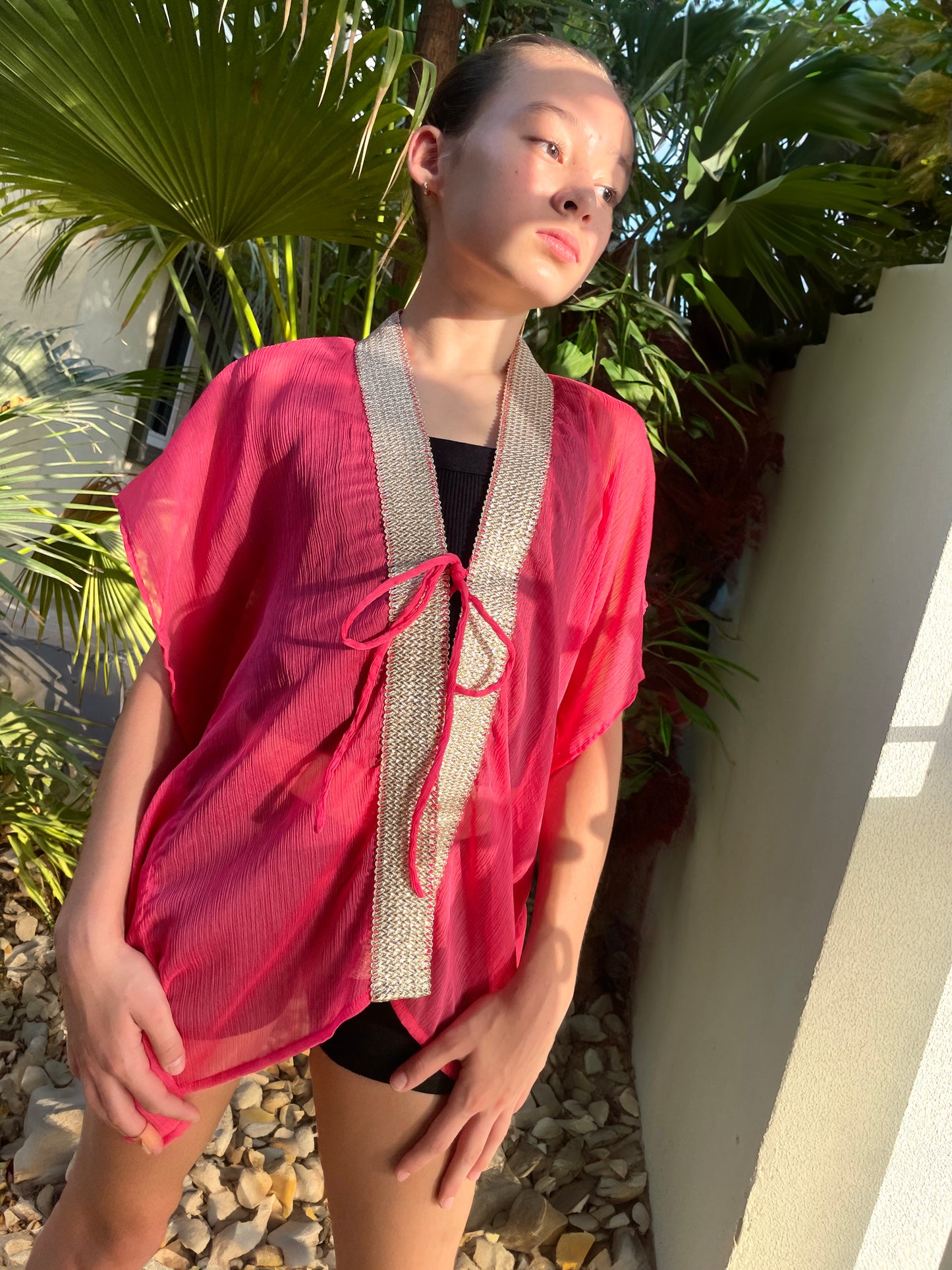 Trendy and versatile girls' beach cover up kaftan for resort and poolside wear in Dubai and beyond