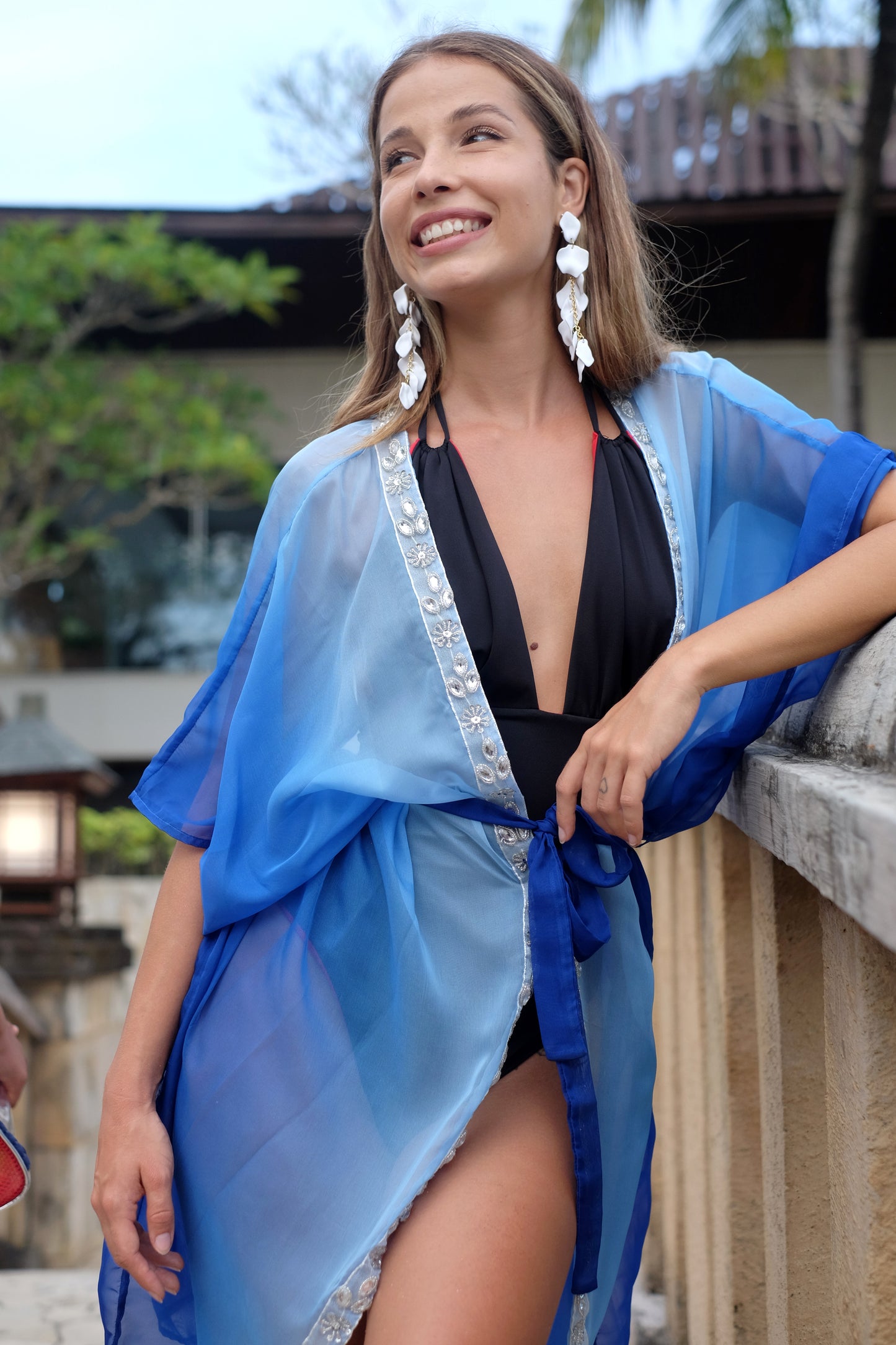 Sustainable Resort Wear Samara Kimono Beach Kaftan Cover-Up for Dubai