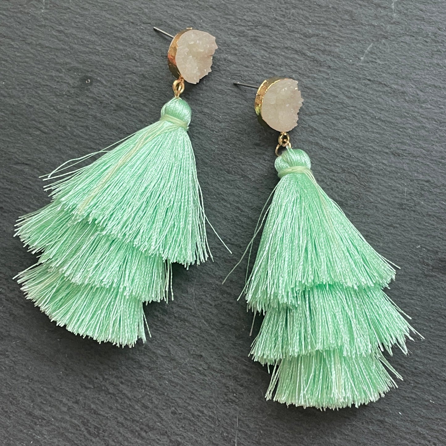 Ashanti Cotton Tassel Earrings