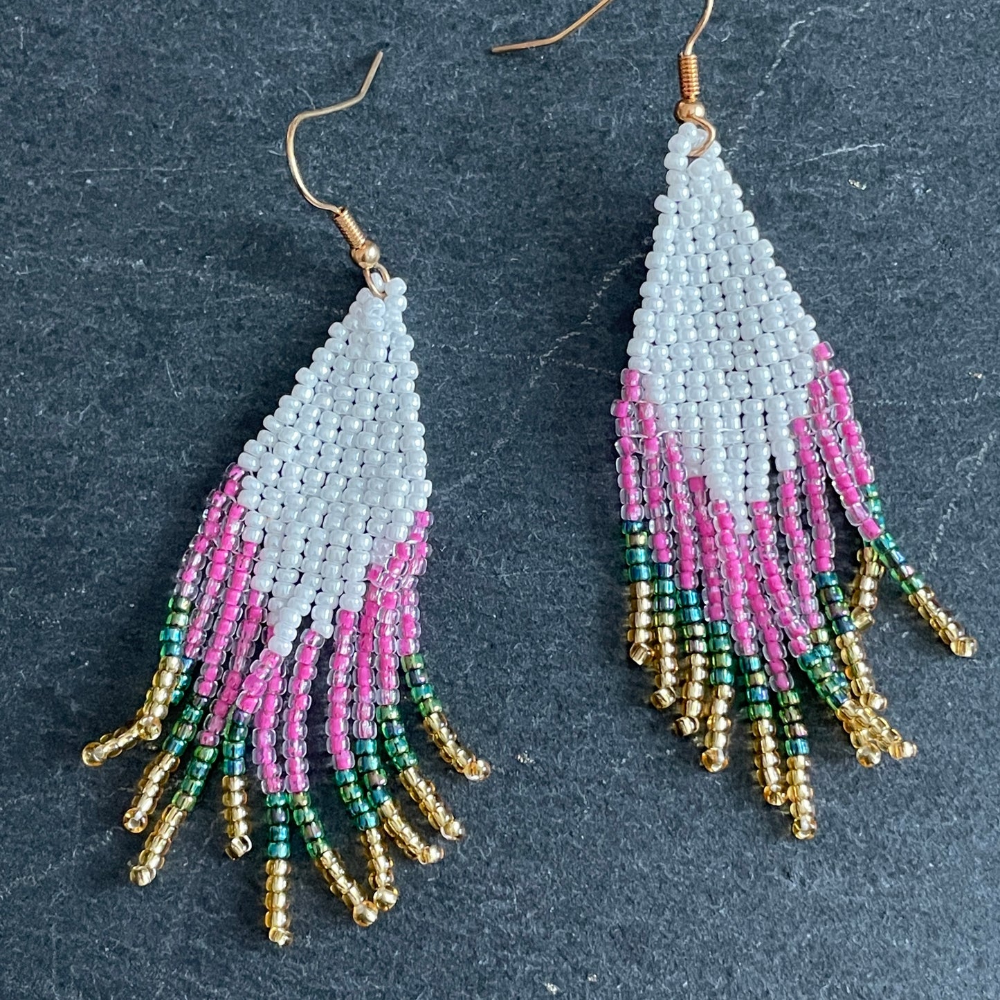 Bali artisan-made Tayana boho chic beaded earrings with alloy hooks, perfect ethical jewelry for women in UAE