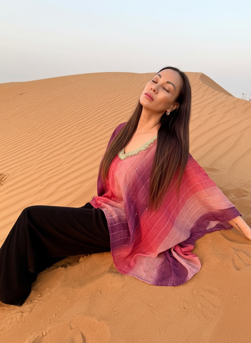 Tia V-Neck Beach Kaftan Top