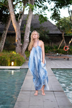 Load image into Gallery viewer, Seraphina Kaftan Dress in Light Blue Ombre