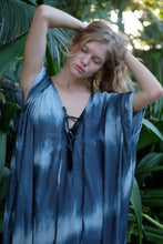 Load image into Gallery viewer, Seraphina Kaftan Dress in Midnight Green Ombre
