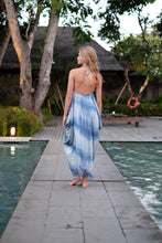 Load image into Gallery viewer, Seraphina Kaftan Dress in Light Blue Ombre