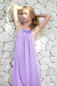 Angel Halter Maxi Dress in Lilac