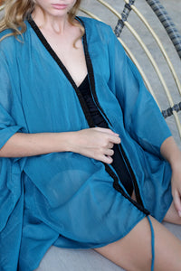 Yasmine Kaftan in Teal Green