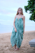 Load image into Gallery viewer, Seraphina Kaftan Dress in Textured Green Abstract Print