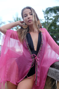 Siti Kaftan in Shimmery Pink