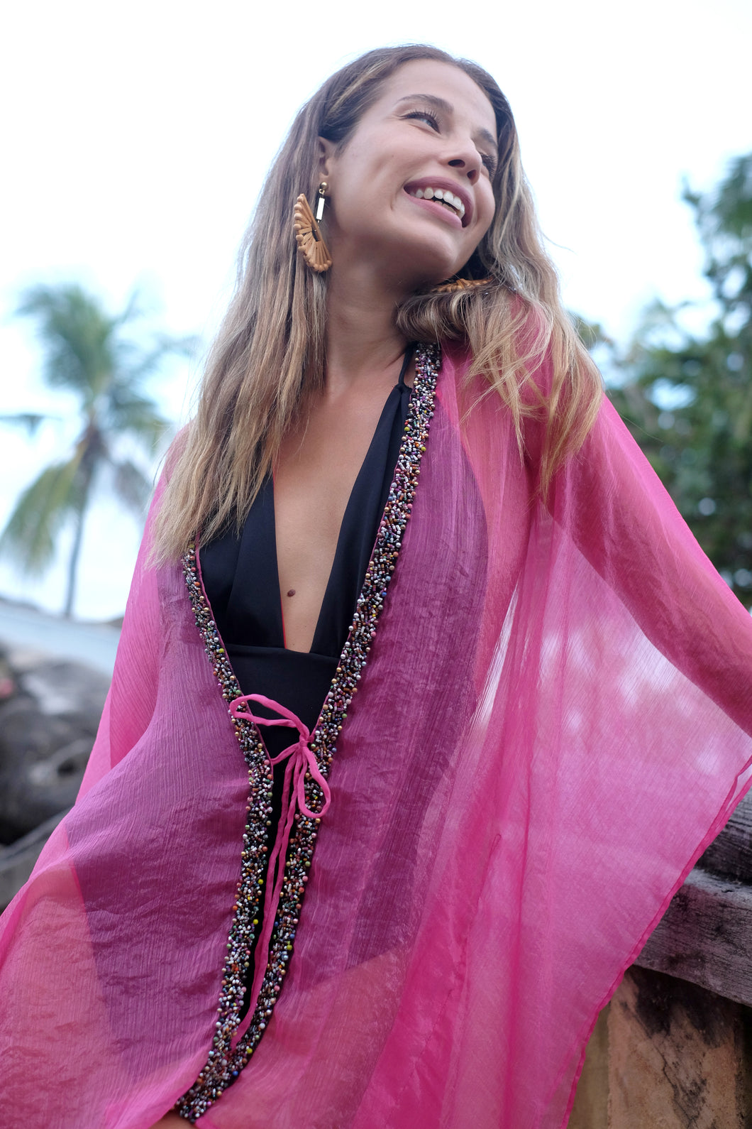 Siti Kaftan in Shimmery Pink