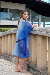 Versatile Samara Beach Kimono Cover-Up with Gem Beads and Ombre Finish, sustainable fashion from Bali for sale online in Dubai
