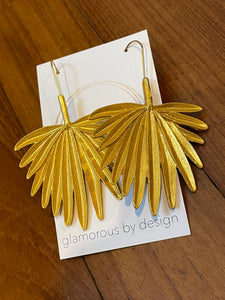 Aruba Gold Palm Leaf Earrings