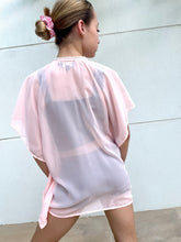 Load image into Gallery viewer, Tween girls light pink peach beach kaftan cover up 