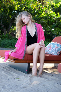 Sofi Hot Pink Resort Wear Kaftan for Poolside and Beach Lounging in Dubai & beyond
