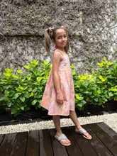 Load image into Gallery viewer, One-of-a-Kind Batik Girls Dress – Sustainable Summer dress for Kids in Dubai made from artisan hand-stamped Indonesian batik from Bali
