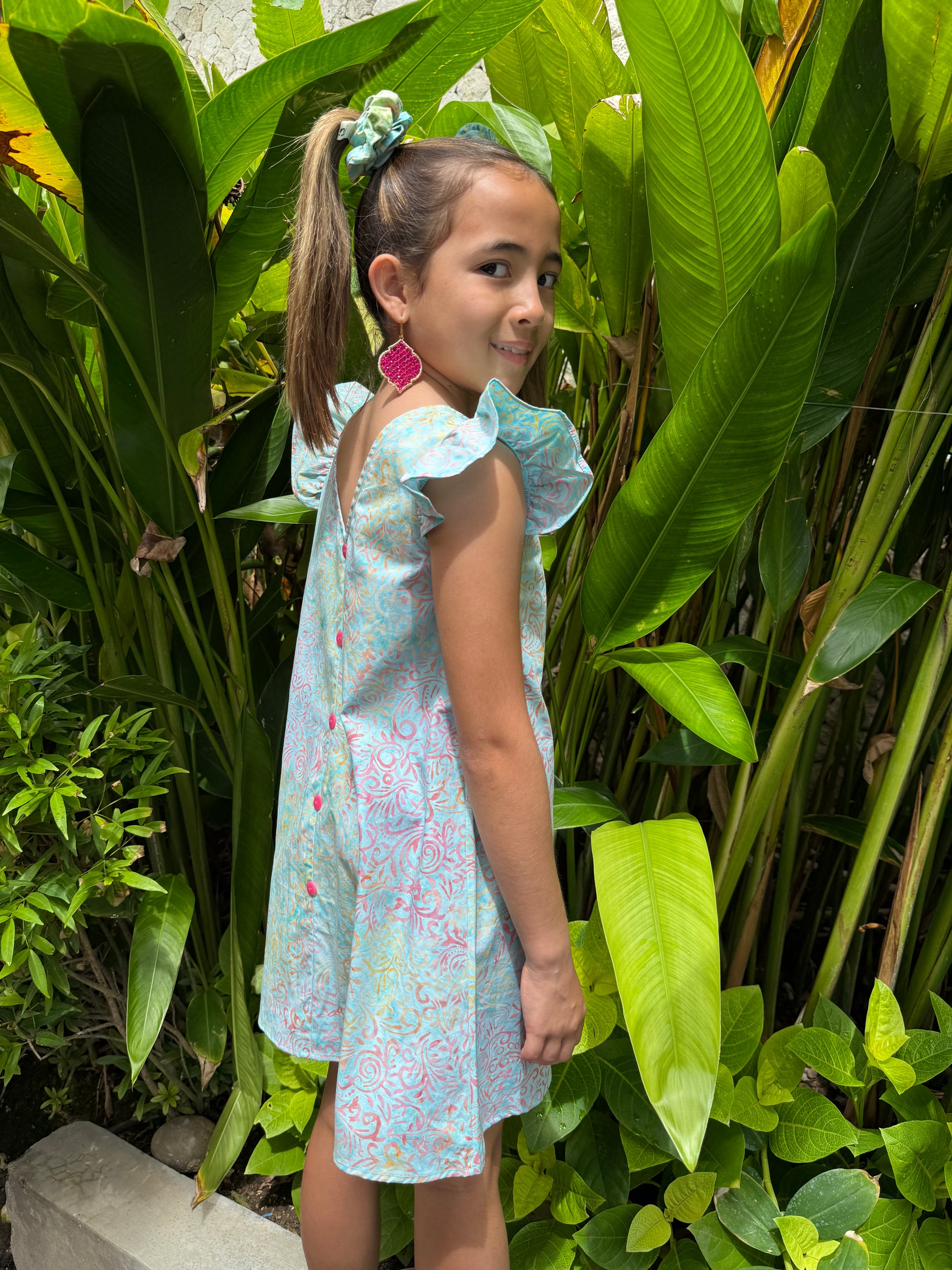 One-of-a-kind kids' batik sundress – sustainable resort wear for girls in Dubai, handmade beach dresses in Bali for sale in Dubai
