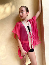 Load image into Gallery viewer, Chic resort kaftan cover-up with hand-sewn gold trim for girls in Dubai
