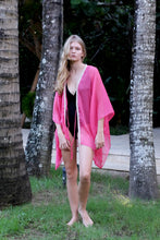 Load image into Gallery viewer, Handcrafted Ophelie Pink Beach Kaftan with Beadwork, Ideal for Dubai Resort Wear