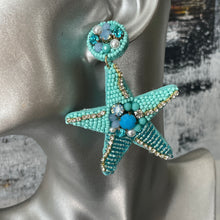 Load image into Gallery viewer, Mimosa Handmade Beaded Starfish Earrings