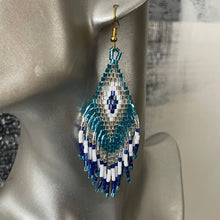 Load image into Gallery viewer, Sakari (S) Hand Beaded Dangle Earrings