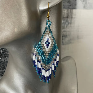 Sakari (S) Hand Beaded Dangle Earrings