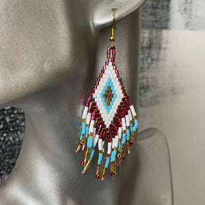 Sakari (S) Hand Beaded Dangle Earrings