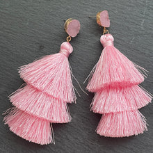 Load image into Gallery viewer, Ashanti Cotton Tassel Earrings