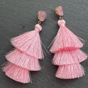 Ashanti Cotton Tassel Earrings