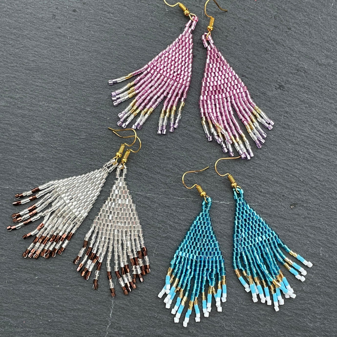 Indah Hand Beaded Dangle Earrings