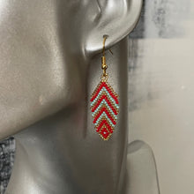 Load image into Gallery viewer, Eni Handmade Beaded Leaf Earrings