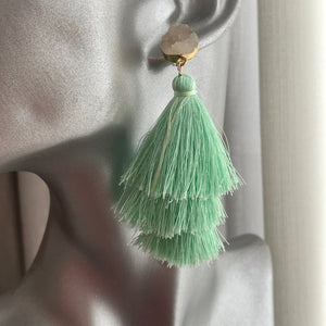 Ashanti Cotton Tassel Earrings