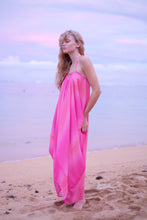 Load image into Gallery viewer, Seraphina ombre kaftan dress styled as a halter dress with flowing chiffon fabric, made in Bali for women in Dubai