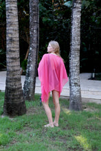 Load image into Gallery viewer, Stylish Ophelie Women’s Beach Kaftan in Watermelon Pink for Dubai Beach Days