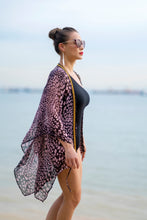 Load image into Gallery viewer, Sacha women&#39;s beach kaftan styled for a glamarous day out at Dubai’s beautiful beaches, sustainable beachwear made in Bali
