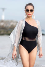 Load image into Gallery viewer, Chic women’s Neko beach kaftan cover up with rhinestone details, perfect resort wear kaftan for poolside days &amp; beaches in Dubai
