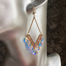 Load image into Gallery viewer, Maja clear Swarovski clear crystal gold dangle earrings
