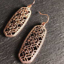 Load image into Gallery viewer, Orla ethnic inspired rose gold and gold dangle earrings