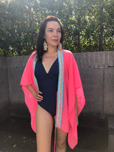 Load image into Gallery viewer, Ixchel Kaftan in Neon Pink &amp; Blue
