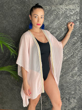 Load image into Gallery viewer, Adria Pastel Peach Lurex Kaftan