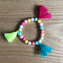 Load image into Gallery viewer, Lalu kids handmade beaded tassel boho bracelet