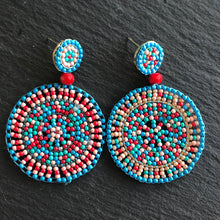 Load image into Gallery viewer, Lyana Handmade Beaded Earrings in Rainbow