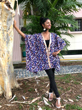 Load image into Gallery viewer, Rimas Kaftan in Purple Leopard (Short)