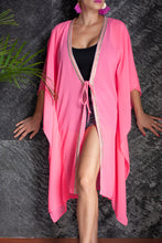 Load image into Gallery viewer, Candis Kaftan in Neon Pink (Long)