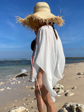 Load image into Gallery viewer, Beachy Glam: Zecca White Kaftan with Sequin Detail for Dubai Beach Days