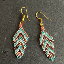 Load image into Gallery viewer, Eni Handmade Beaded Leaf Earrings