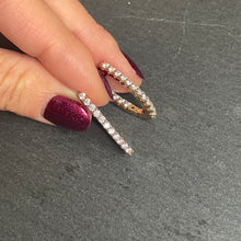 Load image into Gallery viewer, Adrie Zircon Oblong Hoop Earrings