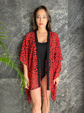 Load image into Gallery viewer, Orana Kaftan in Red Leopard