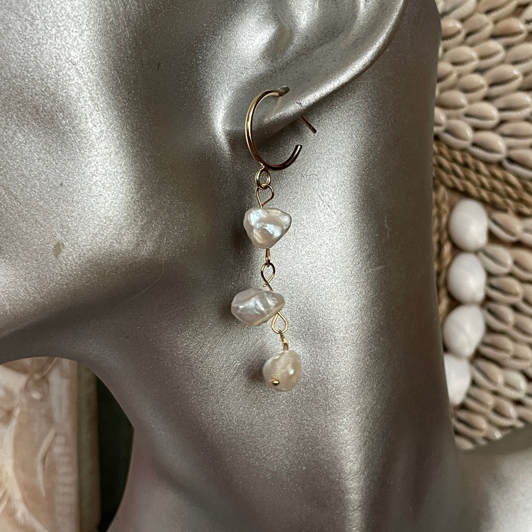 Enya Freshwater Pearl Dangle Earrings