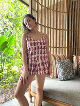 Load image into Gallery viewer, Ishani Co-ord Block Print Set in Purple Floral Motif