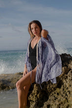 Load image into Gallery viewer, Izara Blue Snake Print Kaftan